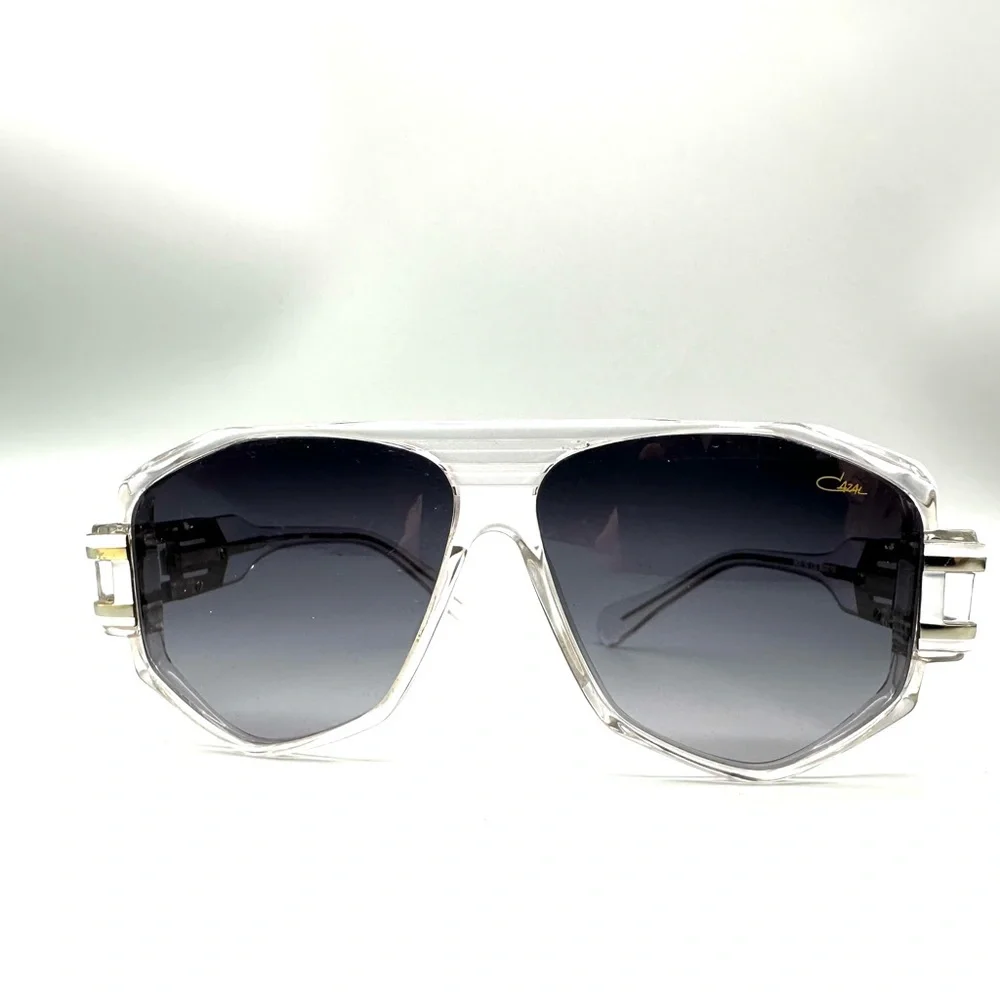 Cazal Mod 163 Col 02 Sunglasses Silver Blue Clear 59-12-135 Made In Germany Rare - Picture 2 of 6